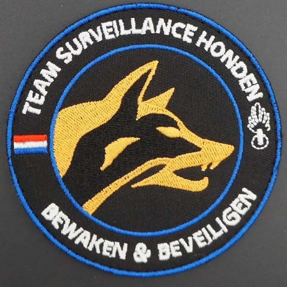 TEAM SURVEILLANCE HONDEN Tactical Military Morale Patches Embroidery Badge with Hook Backing in Backpack Jackets Hat Decoration