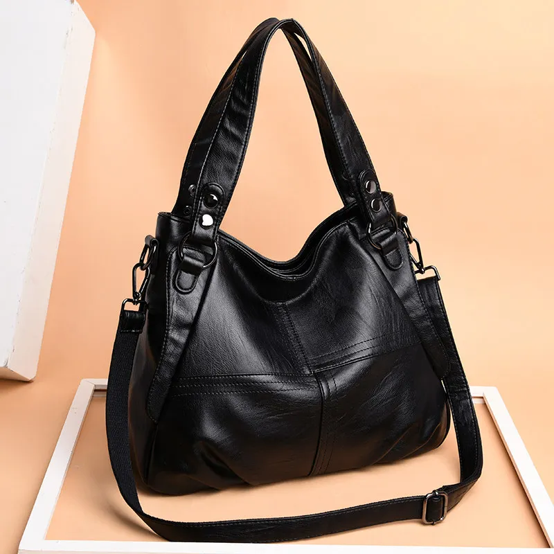 High Quality Leather Handbag Casual Crossbody Bags for Women 2024 Ladies Luxury Designer Tote Bag High Capacity Shoulder Bag Sac