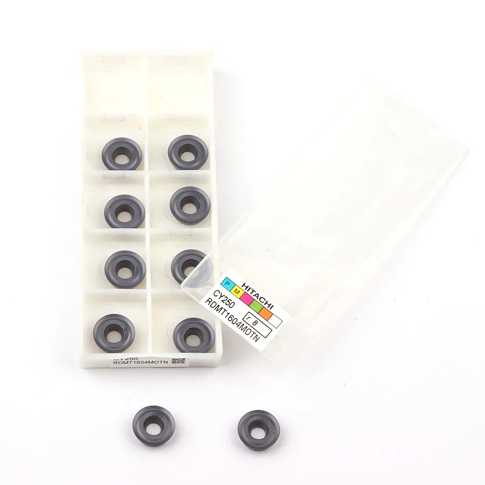 10 Pcs RDMT1604MOTN CY250 100% Hitachi Asli Pisau Karbida Mengubah Alat Bubut Gratis Pengiriman