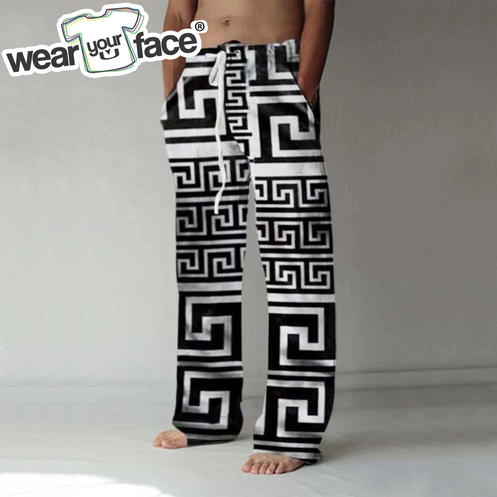 

Ancient Times Pattern Summer 3D All Over Printed Wide Leg Pants Casual Streetwear Joggers Women Men Clothing US Size Dropship