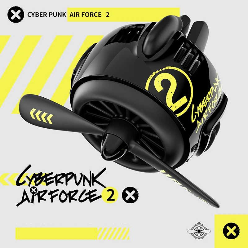 Auto Luchtverfrisser Cyberpunk Roterende Propeller Luchtuitlaat Geur Toekomstige Technologie Smaak Luchtmacht 2 Auto-Accessoires
