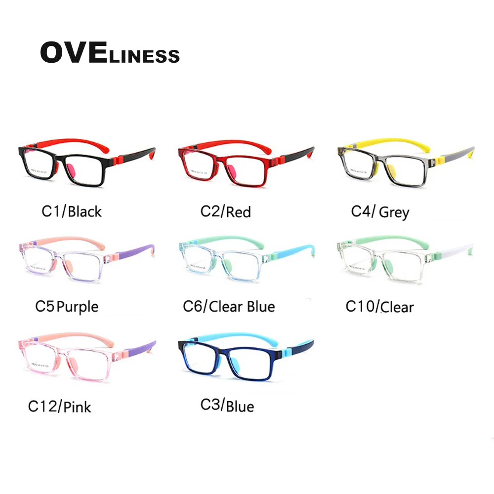 Square Optical Kids Glasses Frame boy girl TR90 Children anti blue ray Glasses Eyeglasses Frame Prescription Lunette eyewear