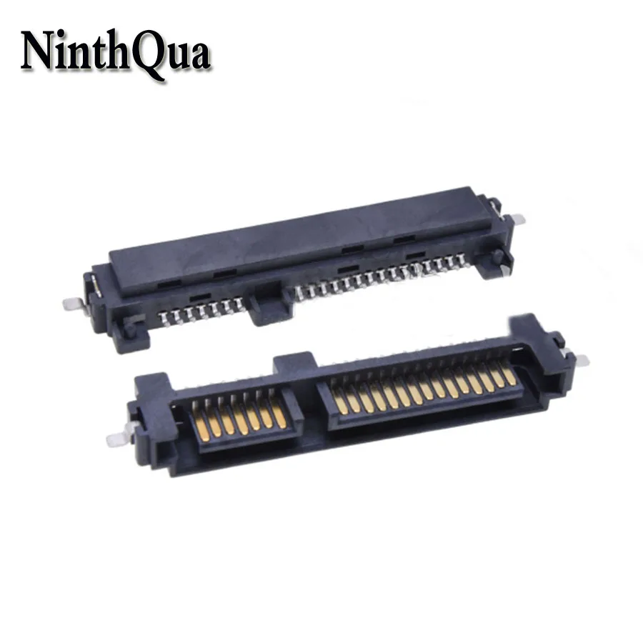 1pcs SATA Interface jack SSD Solid State Disk Holder 7 + 15p Male Base Heavy Plate SMD type B Connector