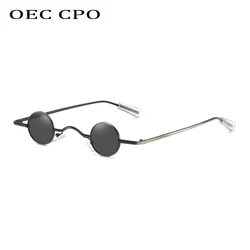 Vintage Rock Punk Man Sunglasses Classic Small Round Sunglasses Women Wide Bridge Metal Frame Black lens Eyewear Driving очки