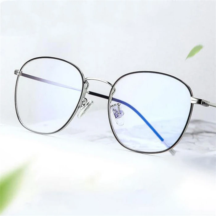 5815 Anti-Blau-Strahlen/Photochrome ovale optische Brille mit verschreibungspflichtigen Kurzsichtigkeit/Hyperopie/Progressive Brillen aus Metall – Detail 2