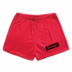 Pantalones cortos deportivos de algodón para hombre, Bermudas informales con cordón, cintura elástica, culturismo, gimnasio, verano, 2021