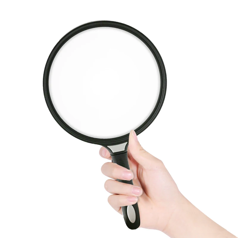 Handheld Magnifier 2.5X 130 mm Large Lens  Magnifier Reading Map Newspaper Handle Magnifying Glass Jewelry Loupe Low Vision Aids