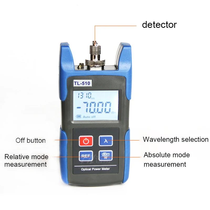 handheld TL-510 Mini Optical Fiber Power Meter SC FC interface laser power meter Fiber optic tester