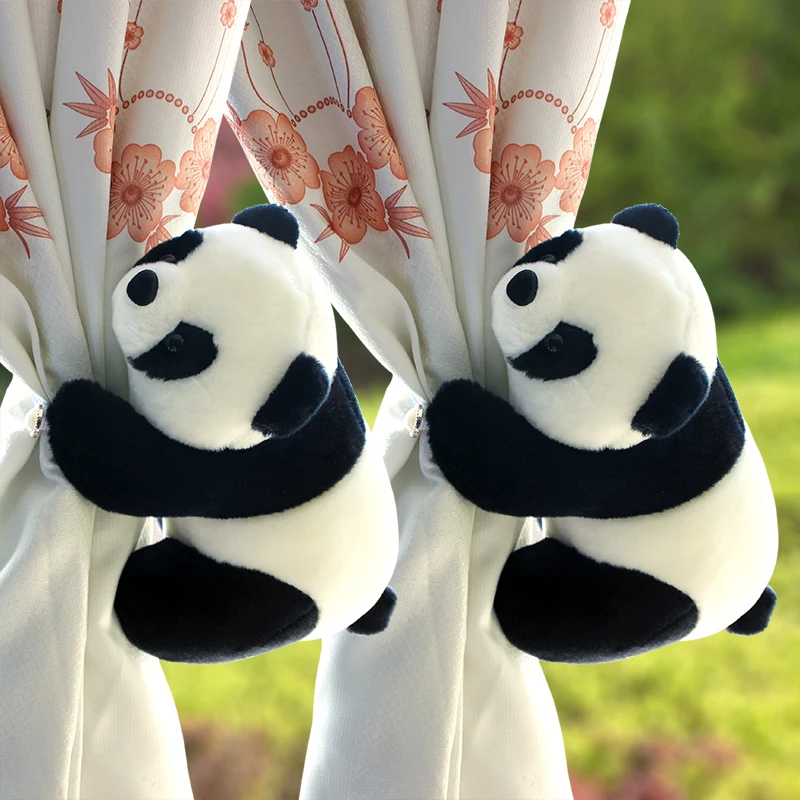 2pcs/set Cartoon Cute Panda Curtain Tieback Holder Tie Backs Children Room Decoration Accessories Holdback Curtain Strap Hook