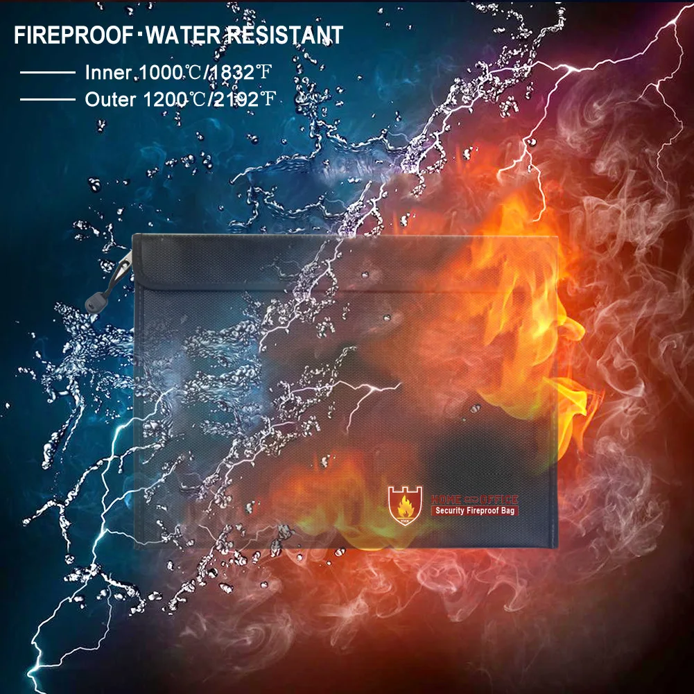 Sac à documents arrangavec fermeture éclair, sacs de fichiers d'argent, étui en poudre de stockage étanche, porte-évaluation, dossier, fournitures de bureau