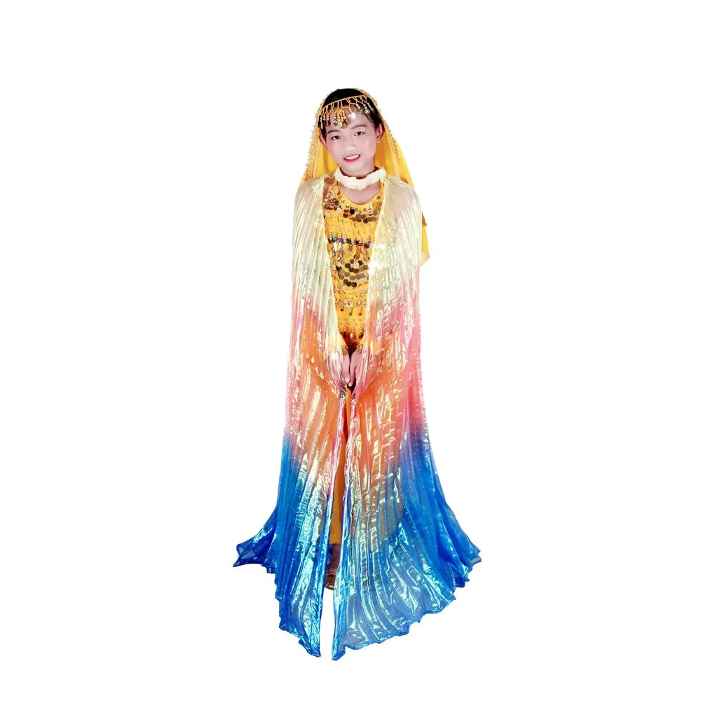 Multicolor Belly Dance Isis Wings + Sticks Free for Children Butterfly Wings Adults Bellydance Costume Bufandas Accessories