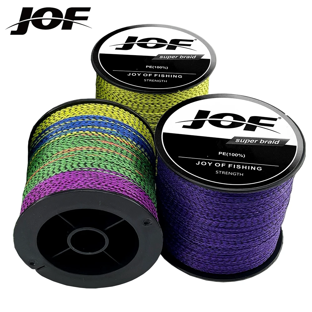 JOF 300M 4 Strands 10-80LB Spotted PE Braided Fishing Wire Multifilament Super Strong Invisible Fishing Line Japan Multicolor