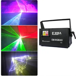 2 Watt RGB LED Disco Light Dmx Ilda Laser Projection Lamp Stage Lighting Show for Home Party KTV DJ Dance Floor