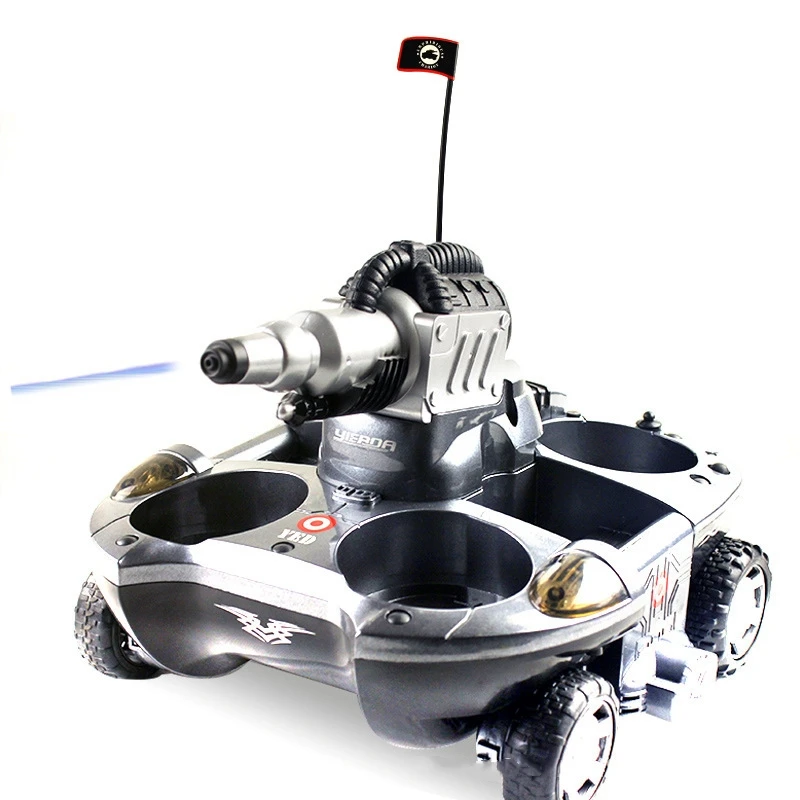 Car Boat Tank 3-In-1 Amphibious RC Battle Tank Dual Mode Switch Shooting Water Integrated Bottom Waterproof Electric Kids RC Toy 6