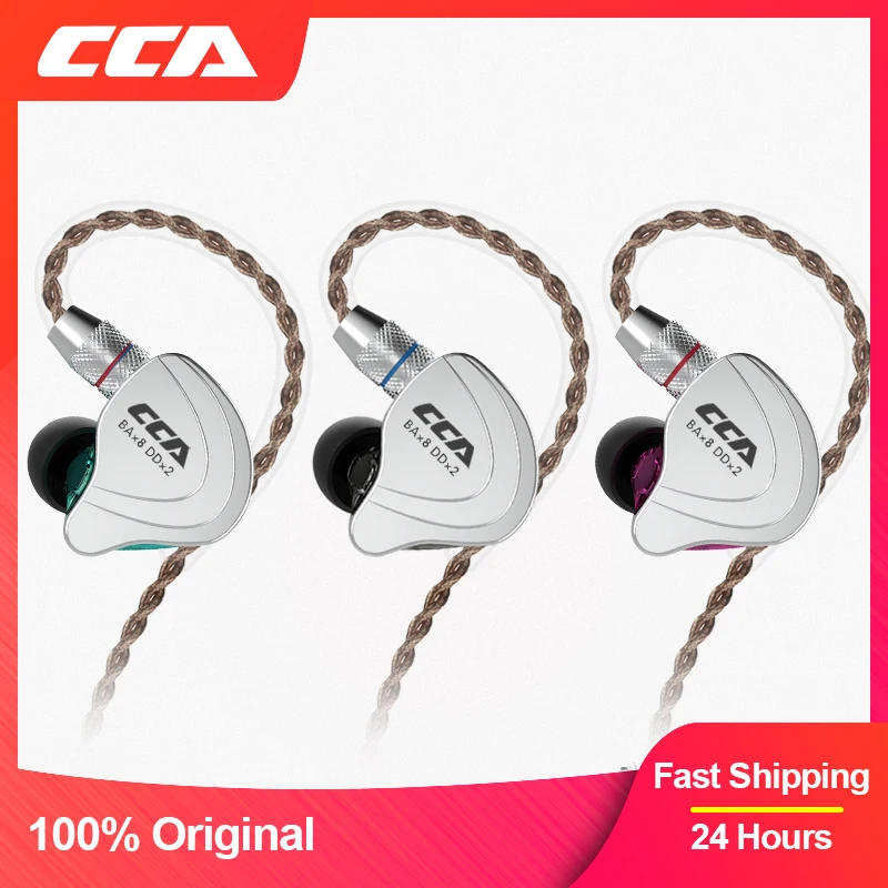 

Наушники-вкладыши CCA C10 4ba + 1dd гибридные, Hi-Fi, Dj, монитор, спортивные наушники для бега, 5 драйверов, гарнитура, шумоподавляющие наушники C12