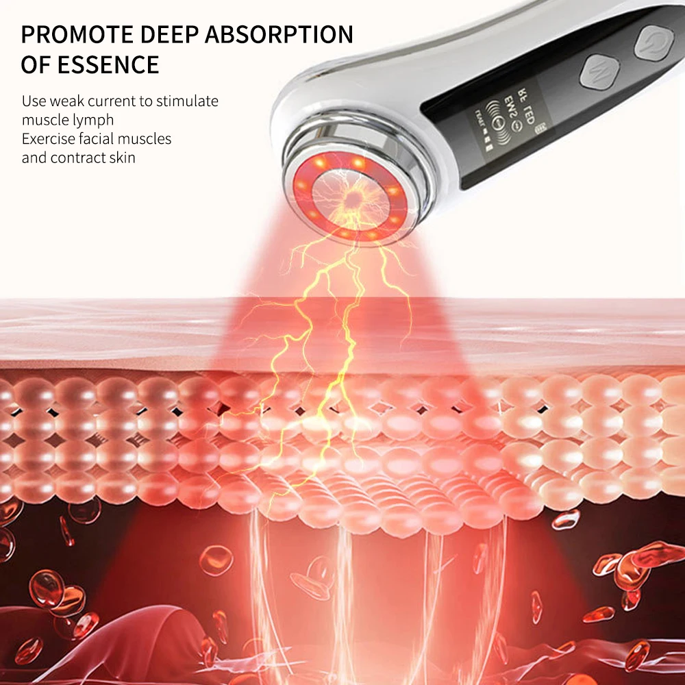 Gezicht Massager Fr Mesotherapie Lift Rimpel Verwijderen Facial Radiofrequente Radiofrequentie Huidverjonging Led Photon Huidverzorging
