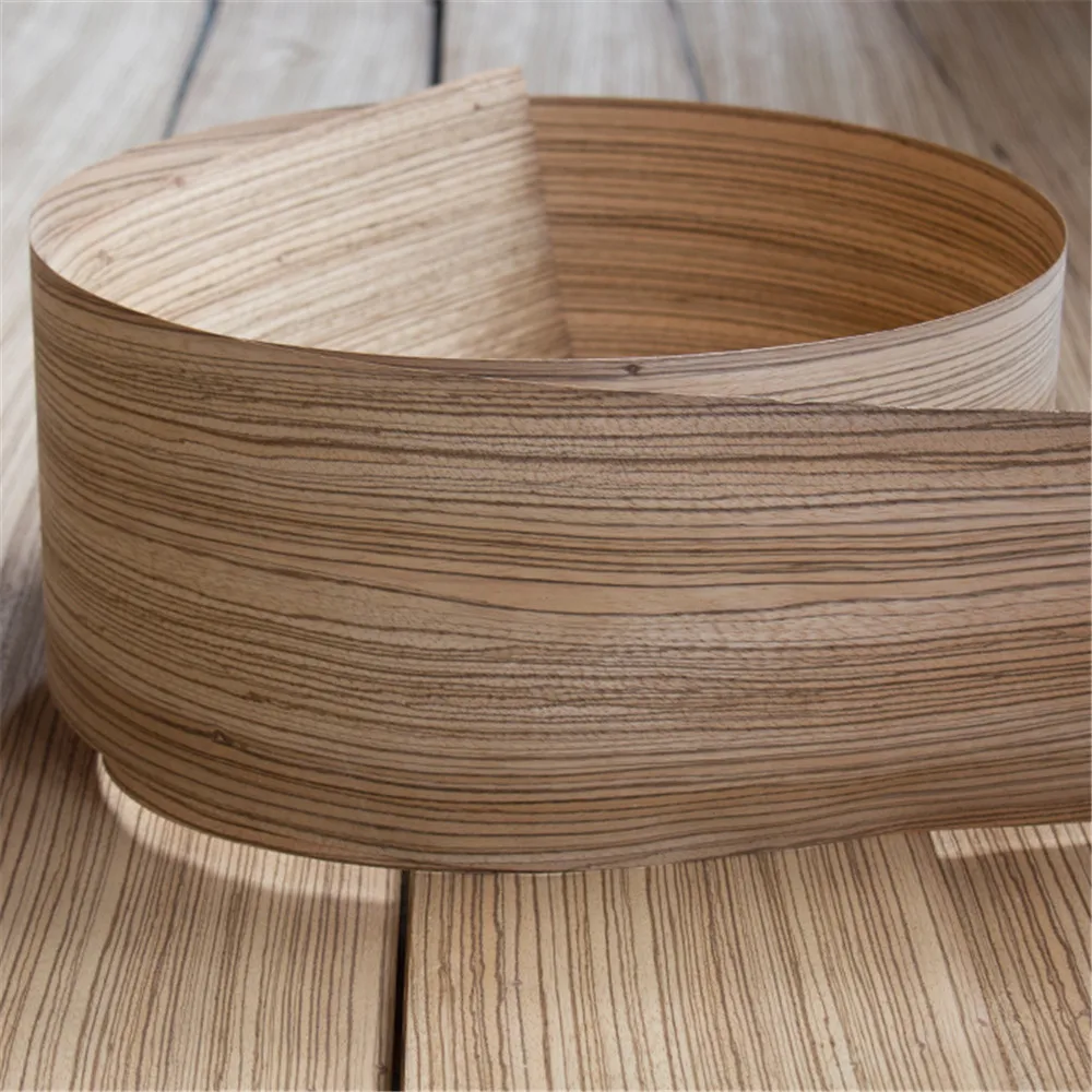 2x Natural Genuine Zebra Wood Veneer for Furniture Audio Veneer about 15cm x 2.5m 0.4mm thick Q/C