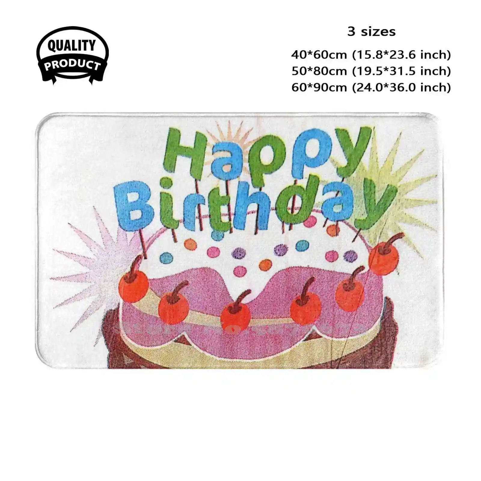 Birthday Cake Party Soft Cushion Home Carpet Door Mat Car Rug Birthday Vlog Birthday Surprise Anne Marie Birthday Birthday