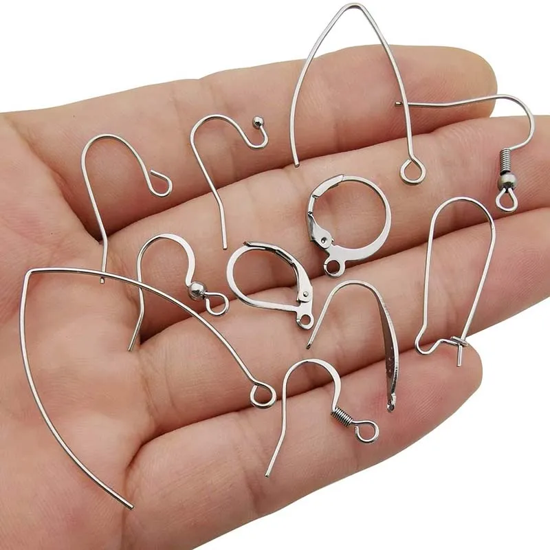 New V-shaped Earring French Earring Hooks Findings Ear Hook Wire Settings Base Settings For Jewelry Making Earrings Accessories