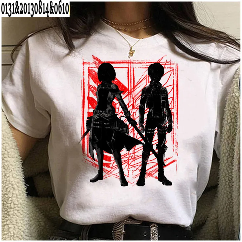 2021 Hot Japanese Anime T Shirt Woman Attack on Titan The Final Season T-shirt Kawaii Cartoon Titans Attack Graphic Tees Male