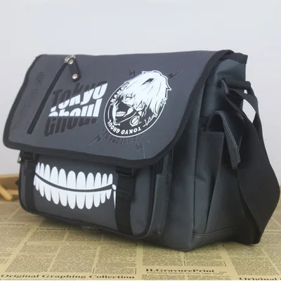 Tokyo Ghoul Fashion Anime Canvas Shoulder Bags Soft Tote Messenger Handbag Casual Shopping Bag Lady Girls New