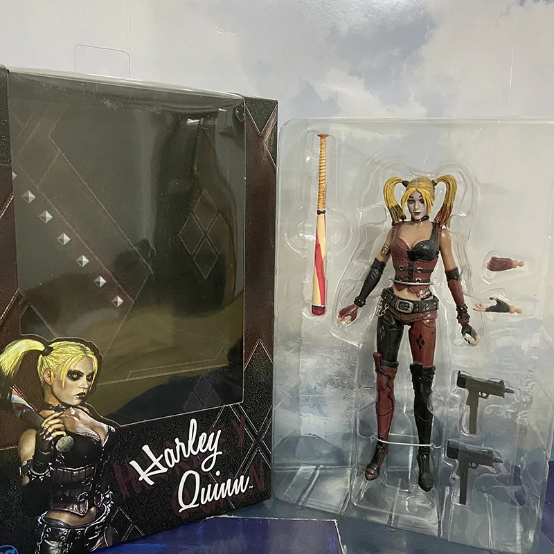 The Harley Quinn Figure NECA The Dark Knight The Joker Heath Ledger PVC Figure Children Gift Collection 7'' Toys Model 18cm