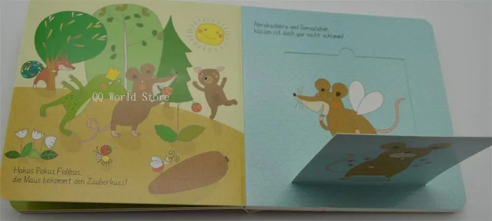 Parent child kids baby Early education story German learning reading lovely picture 3D cardboard book Age 2 and up