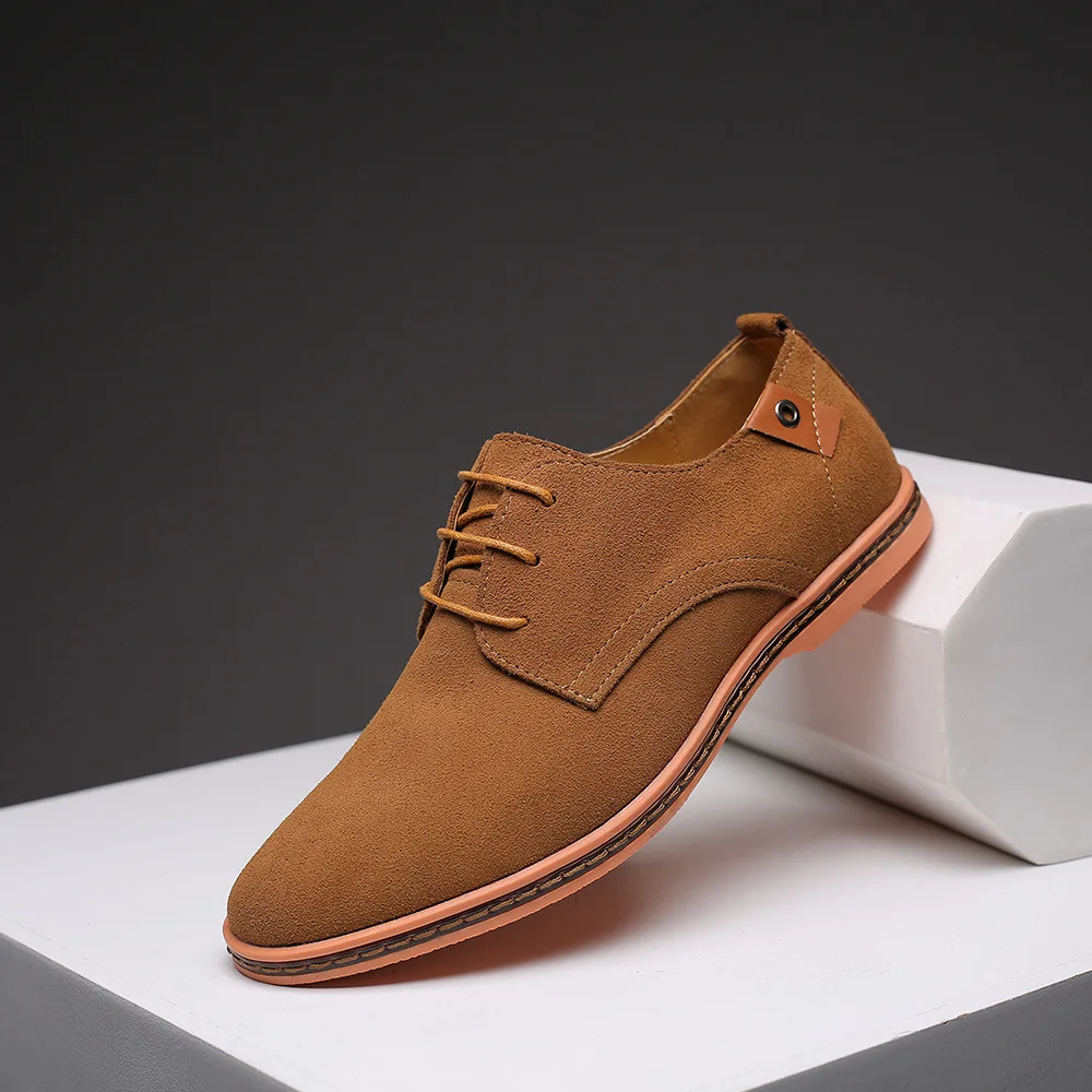 2022 fashion men casual shoes new spring men flats lace up male suede oxfords men leather shoes zapatillas hombre size 38-48