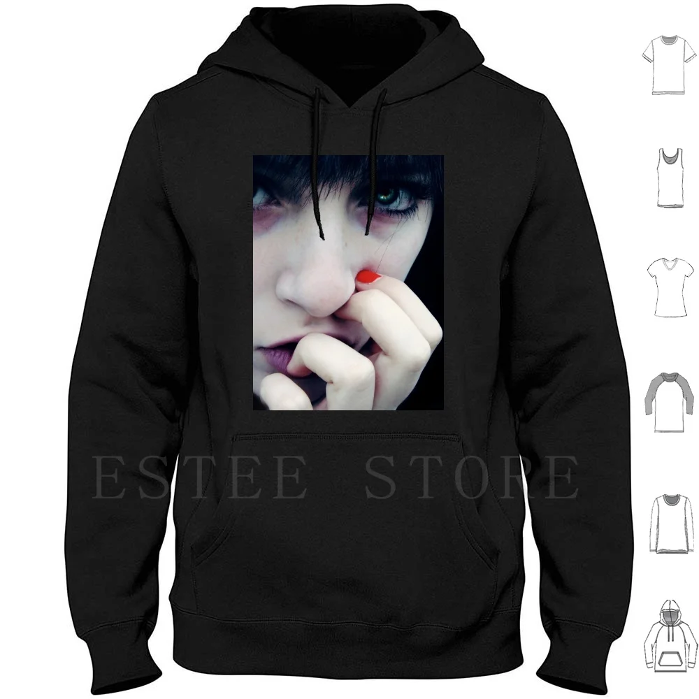 Cannibal Hoodie Long Sleeve Blue Dark Girls Surreal Scary Gloomy Manipulation Wonder Radiant