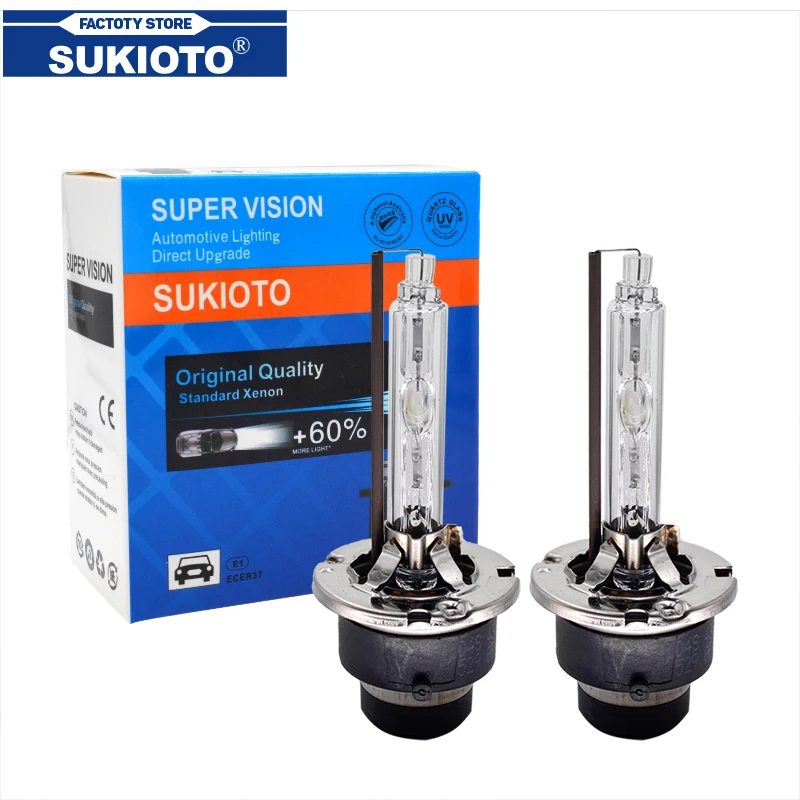 SUKIOTO Car Light Xenon Bulb 12V 35W 55W D2S D4S Xenon HID Lamps 6000K For E63 E65 E46 E60 E85 E53 For W169 W245 W164 W251 X164