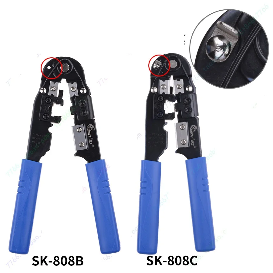 Original authentic first work SK-808B 808C cable clamp network cable cutter crystal head crimping tool 8P single use