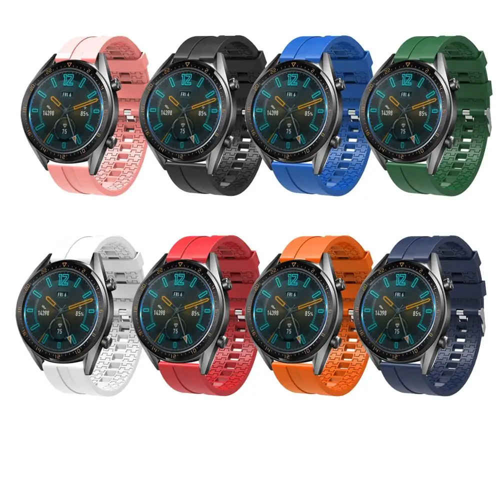 Replaceable Watchbands for HUAWEI WATCH GT 2 46mm/GT Active 46mm/HONOR Magic Silicone Strap Band GT2 Official style Bracelet