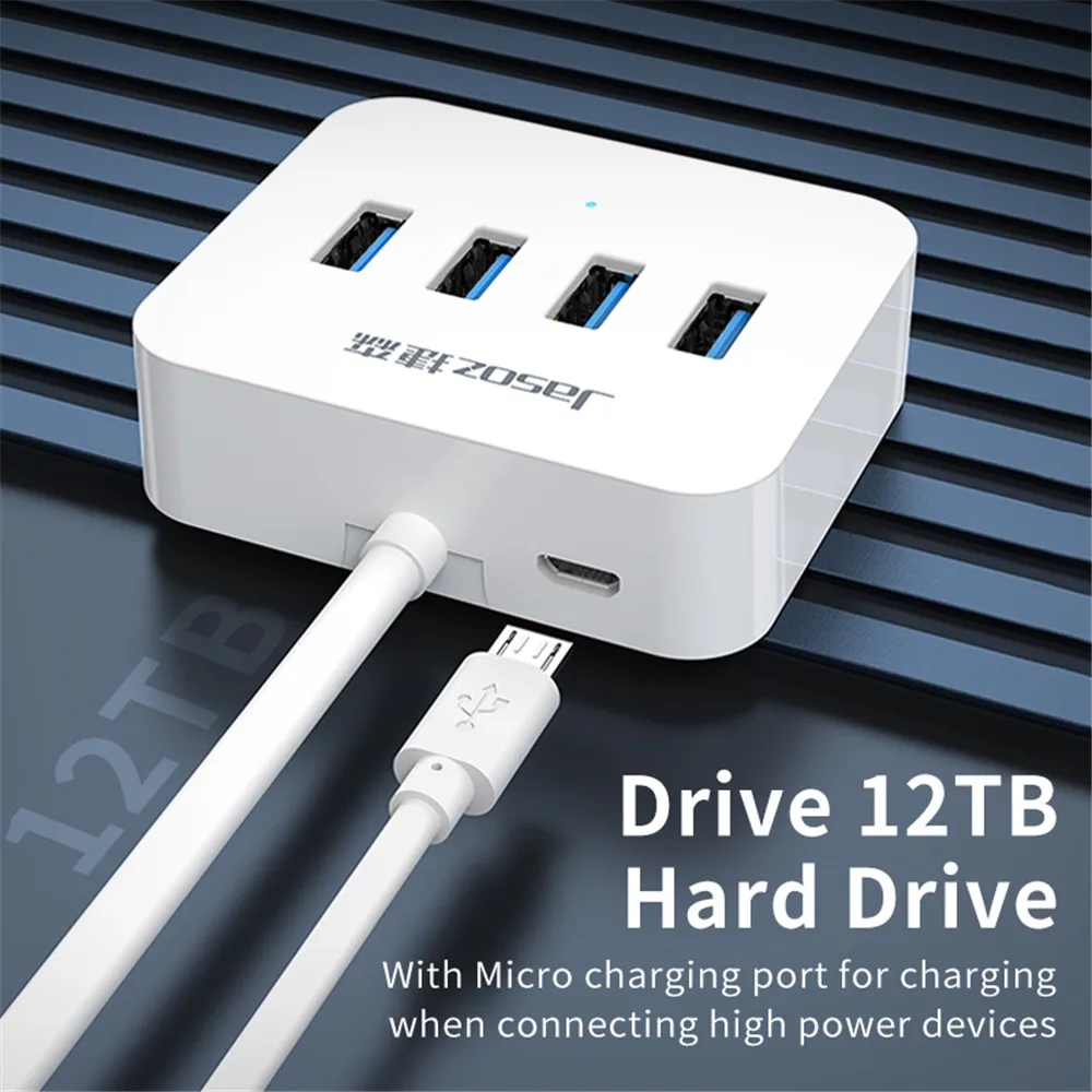 Jasoz Hub USB 3.0 USB Đa Năng Bộ Chia 4 Cổng USB 3.0 2.0 Có Micro Sạc Điện Cho Lenovo Xiaomi Macbook pro PC Hub USB 3 0 1M