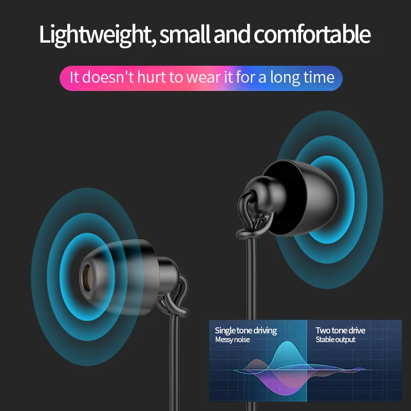 Wired Earphone HiFi Soft Silicone Headset In-Ear Earphone With Mic Noise Cancelling Mobile Phone Earphones For Xiaomi Huawei image 4
