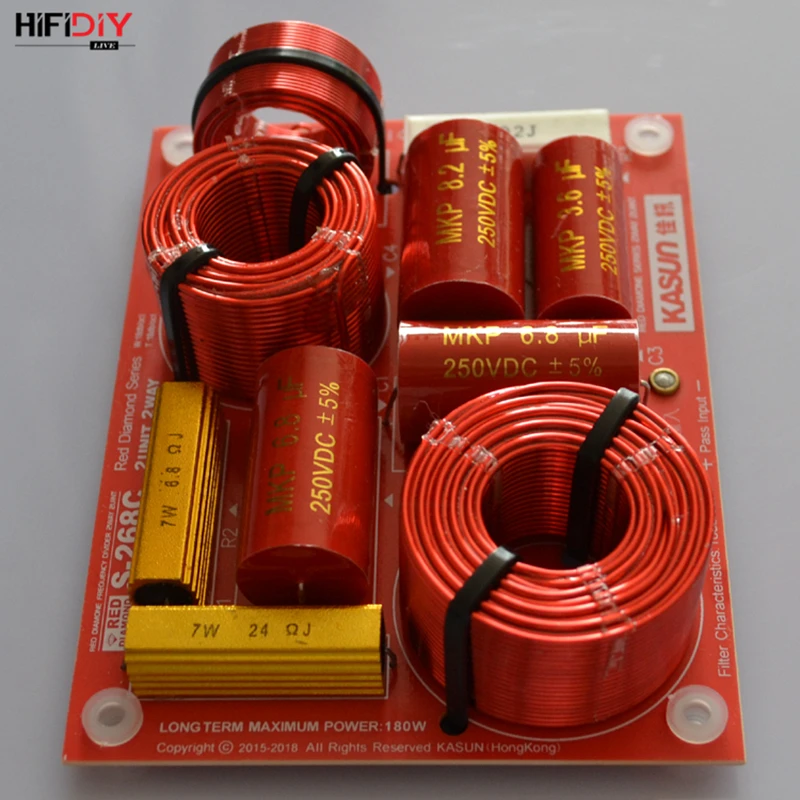 HIFIDIY LIVE  S-268C 2 Way 2 speaker( tweeter + bass ) Unit HiFi Speakers audio  Frequency Divider Crossover Filters