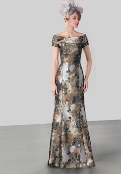 Sartoria abiti estivi su misura abito per ospiti per feste broccato Jacquard Plus Size abito per la madre della sposa abito formale