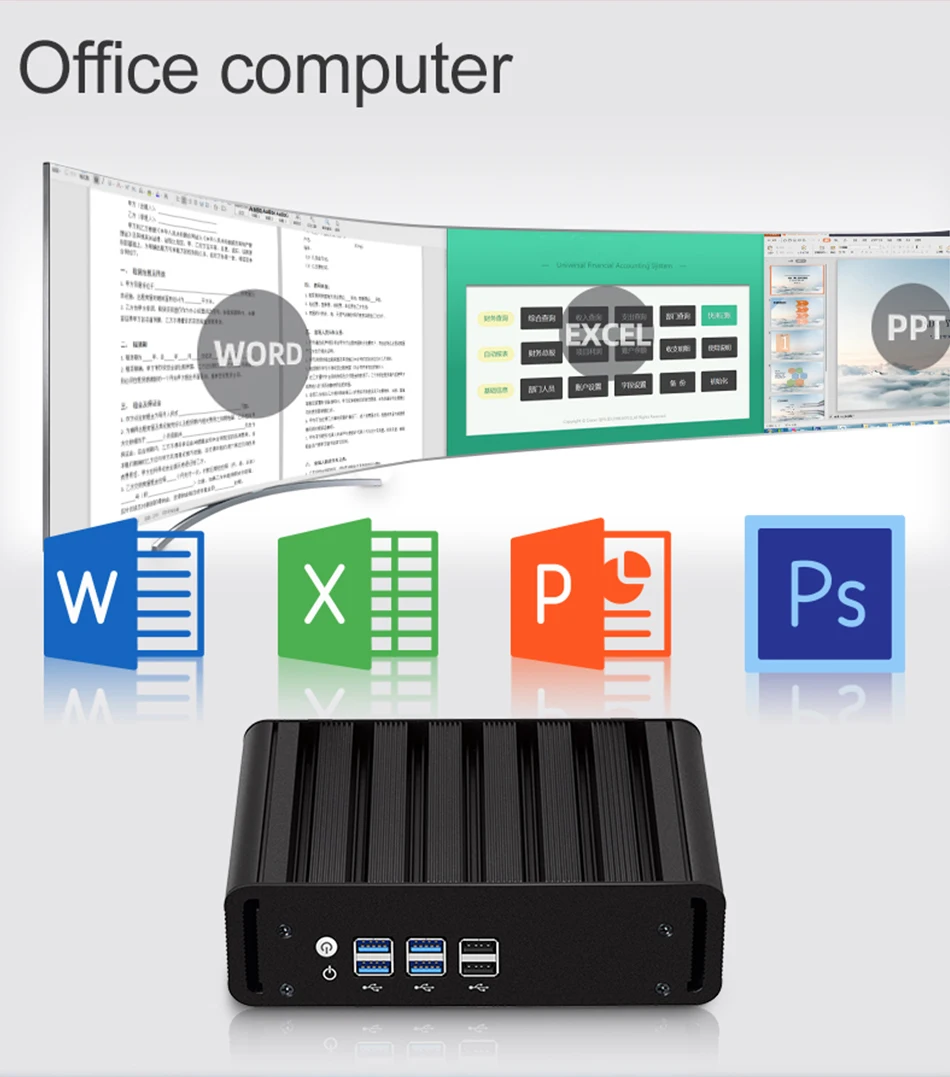 Мини-компьютер, процессор i7, настольный мини-компьютер, нано-ПК для дома и студента
