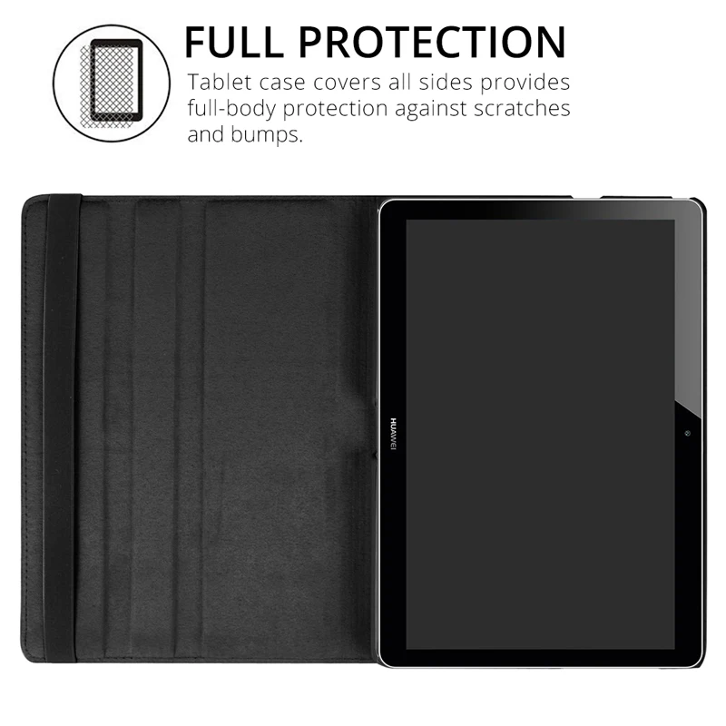 Caso rotativo para huawei mediapad t5 10 t3 9.6 m5 lite 10.1 8.0 suporte capa para huawei matepad 11 t10s t10 10.4 t8 tablet funda