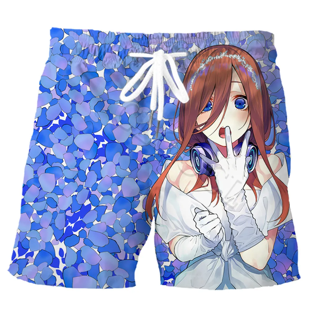 CLOOCL Men Shorts Anime Quintuplets Quintessential 3D Print Sports Shorts Fashion Casual Summer Beach Shorts Drop Shipping