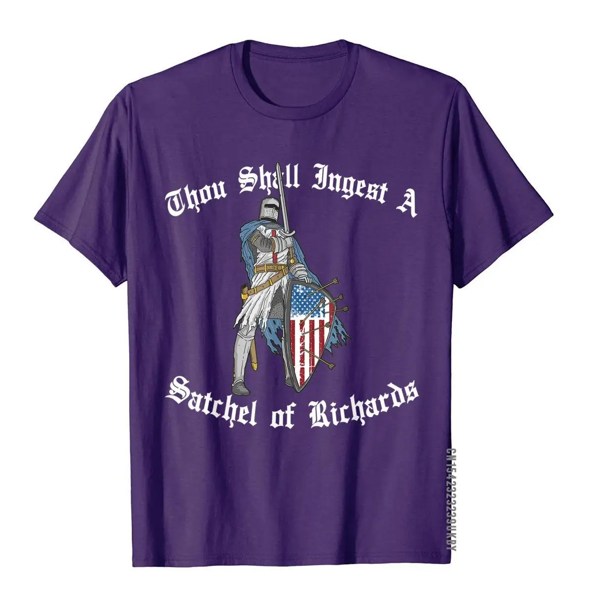 Thou Shall Ingest A Satchel Of Richards Eat A Bag Of Dicks T-Shirt Printed Slim Fit Tops Tees Cotton Mens Top T-Shirts