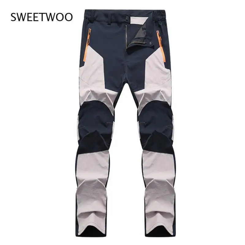 Nylon Breathable Waterproof Hiking Pants Running Men Summer Thin Elasticity Quick Dry Trousers Outdoor Climbing Pants