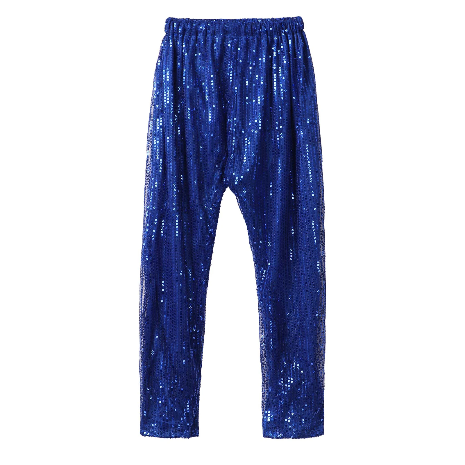 Kids Streetwear Girls and Boys Sparkly Sequins Adorned Modern Dance Pants Casual Baggy Pants