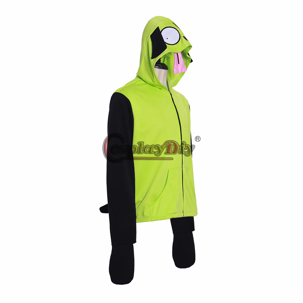 Disfraz de Cosplay de Alien ZIM, sudadera con capucha de ZIM Gir Doom, chaqueta superior con cremallera, abrigo de Halloween para adultos, L321