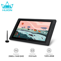 Kamvas Pro 24 Huion Graphics Tablet Display 23.8 Inch Drawing Monitor Anti-Glare QHD Screen Pen Display 120%s RGB Dual Touch Bar