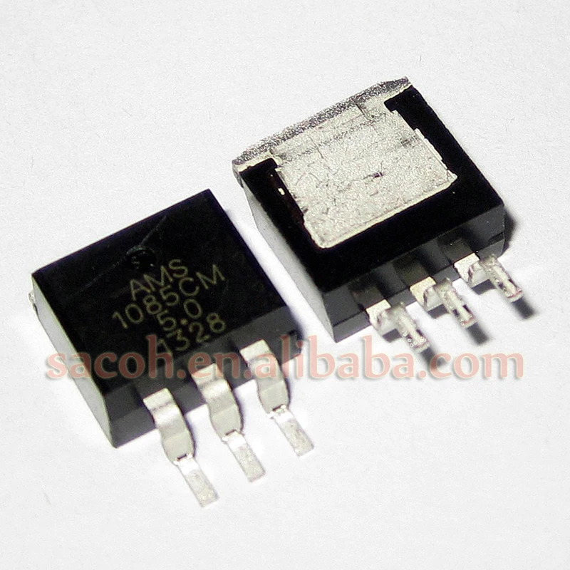 

10Pcs AMS1085CM AMS1085CM-5.0 or AMS1085 TO-263 3A Three Terminal Voltage Regulator