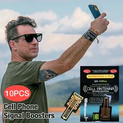 New 6/8/8Plus/9 Generation 10 PCS Cellphone 3G 4G 5G Phone Signal Enhancement Sticker Antenna Booster Improve For Mobile Phone