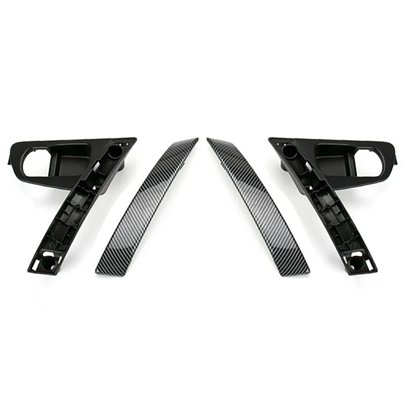 Car Carbon Fiber Interior Door Handles Base Interior Door Handle Cover Trim for Nissan Qashqai J10 2007-2015