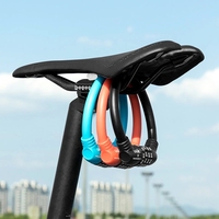 ROCKBROS Bike Lock Electric Bicycle Ring Password Lock Anti-theft Cable Lock Portable Mini MTB Road Bike Safety Locks