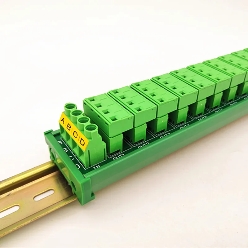 DIN Rail Installation 30A / 300V 12X4 Position Pluggable Terminal Block Distributio Board  Module.