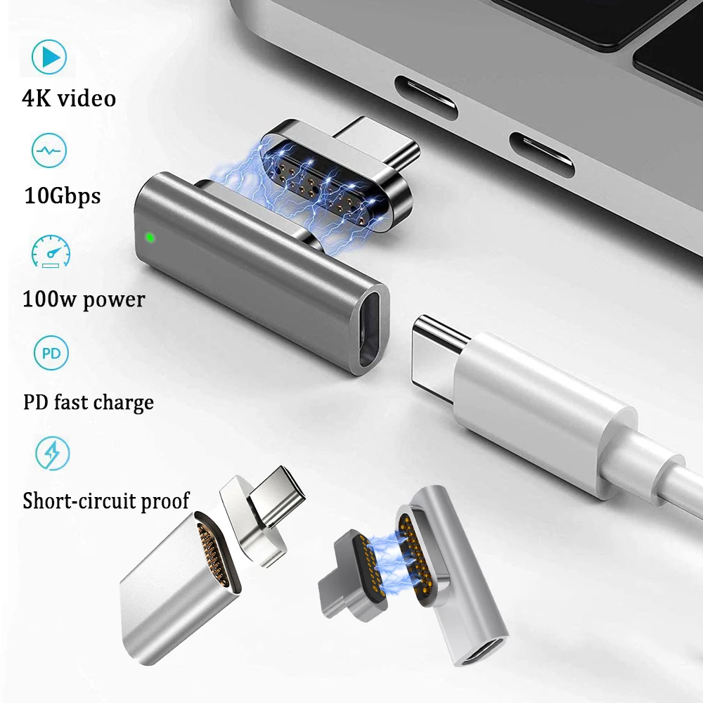 Magnetic USB C Adapter 20 Pins Type C Quick Charger Converter 20 Pin Magnet to USB Type C For MacBook Pro/Air/MoreLaptops Device